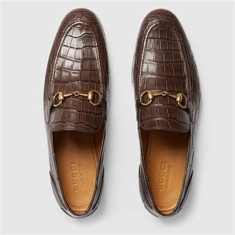 gucci crics|gucci jordaan crocodile loafer.